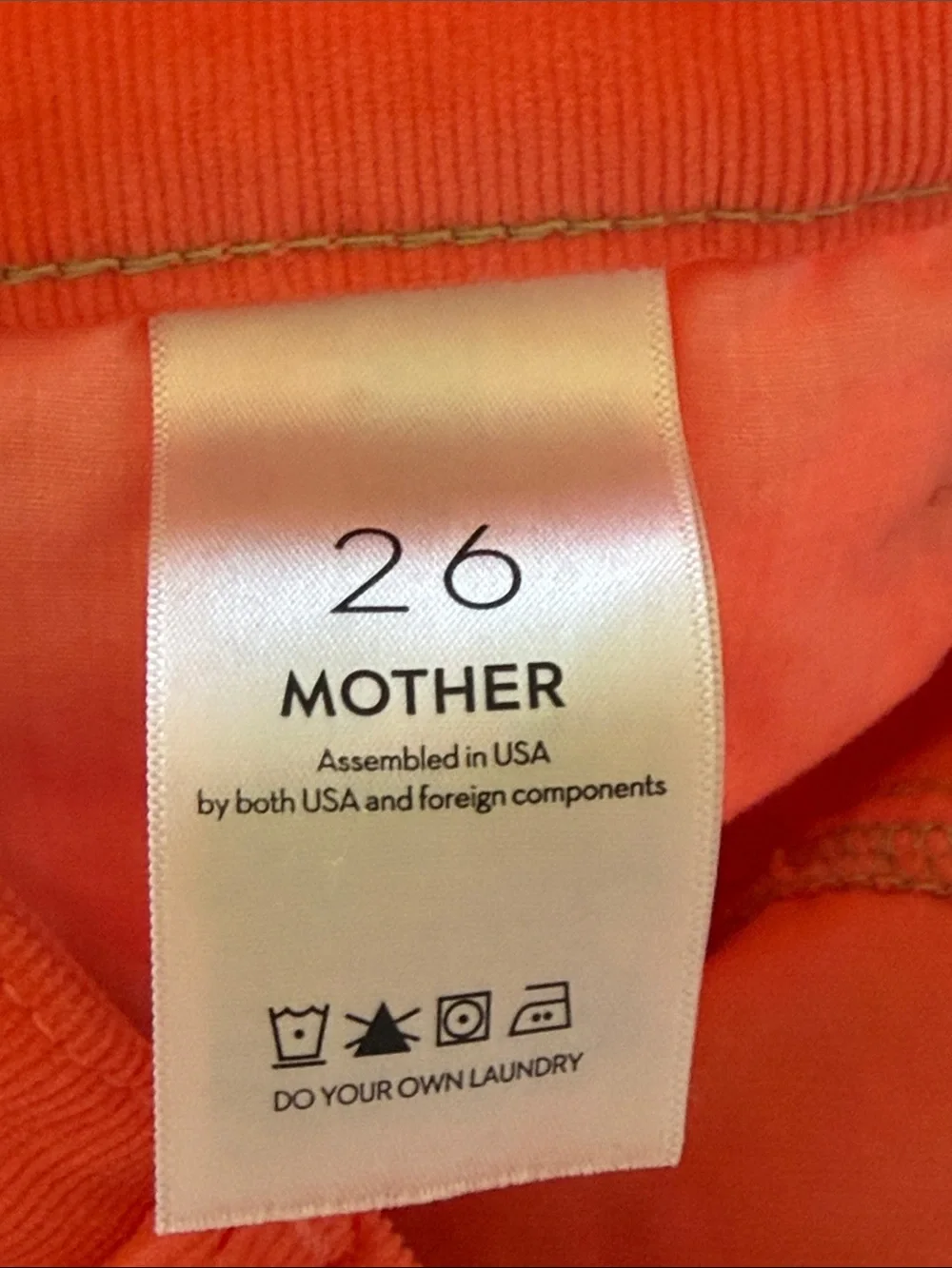 MOTHER Coral‎ High-Rise Cropped corduroy Straight hopscotch Jeans